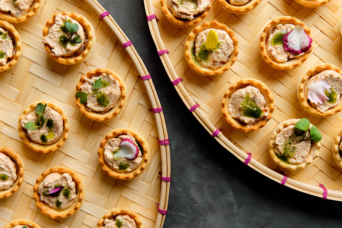 Bandejas de canapés de catering